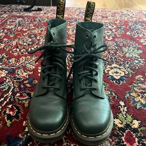 Green Leather Doc Martens